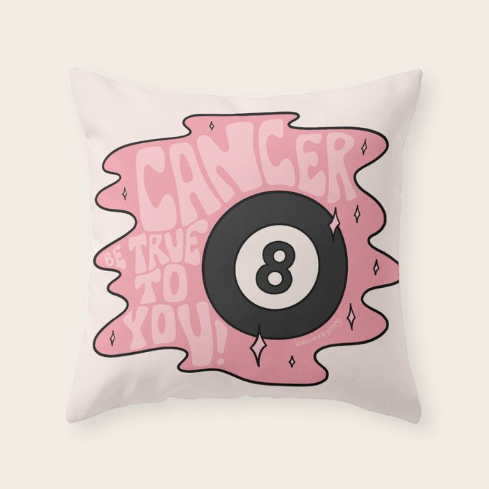 Cancer Magic 8 Ball Throw Pillow Gallery Image 1