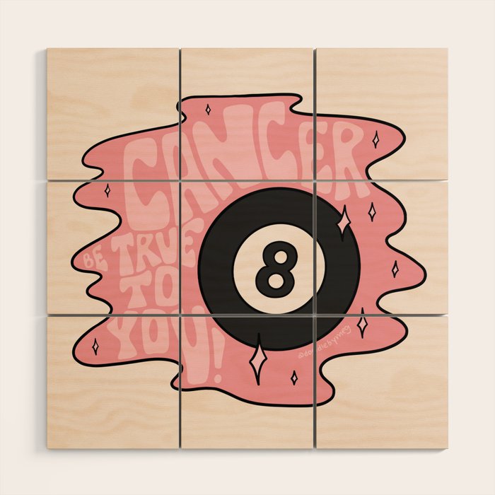 Cancer Magic 8 Ball Wood Wall Art Gallery Image 1
