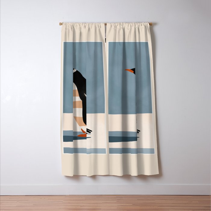 Penguin on Ice Window Curtain Gallery Image 3