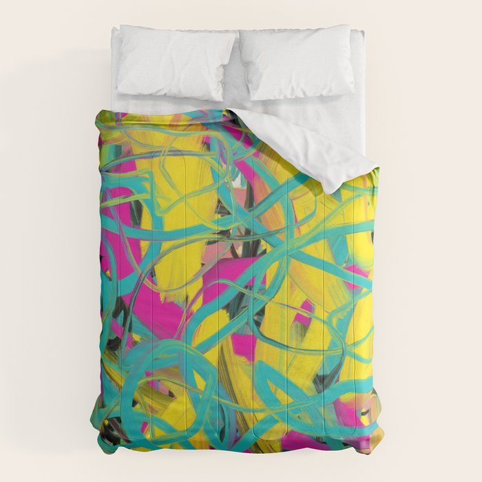 Abstract expressionist Art. Abstract Painting 24. Comforter Gallery Image 6
