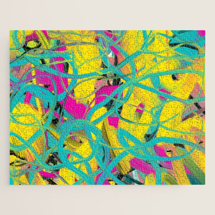 Abstract expressionist Art. Abstract Painting 24. Jigsaw Puzzle Gallery Image 1