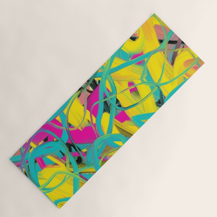 Abstract expressionist Art. Abstract Painting 24. Yoga Mat Gallery Image 1