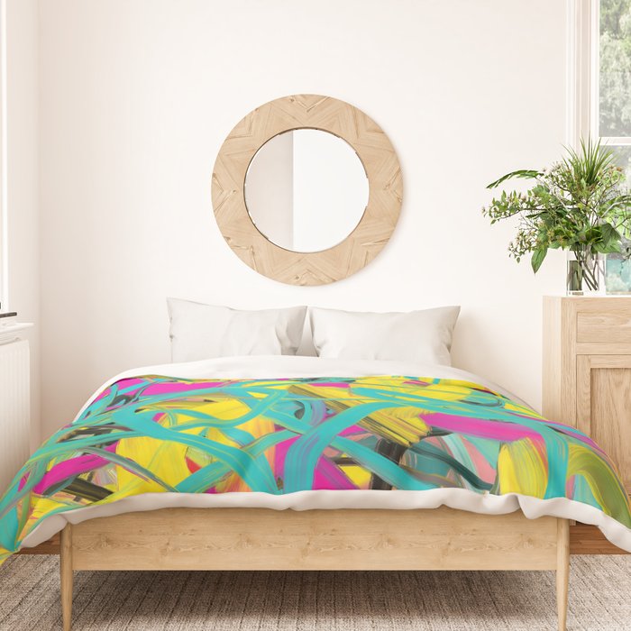 Abstract expressionist Art. Abstract Painting 24. Duvet Cover Gallery Image 3