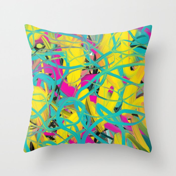 Abstract expressionist Art. Abstract Painting 24. Throw Pillow Gallery Image 6