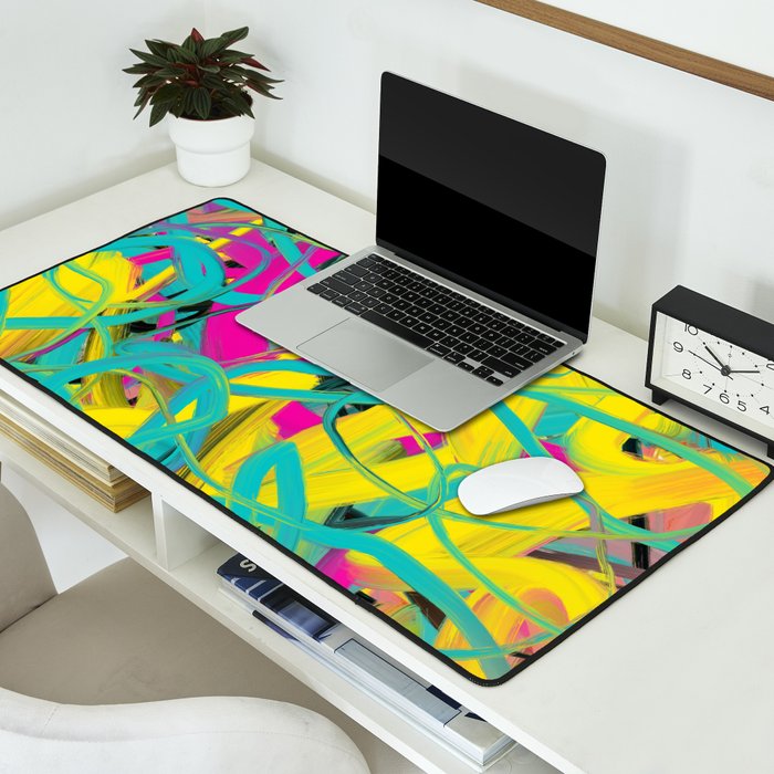 Abstract expressionist Art. Abstract Painting 24. Desk Mat Gallery Image 2