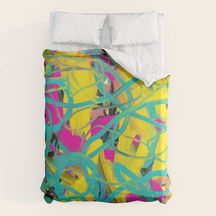 Abstract expressionist Art. Abstract Painting 24. Duvet Cover Gallery Image 1