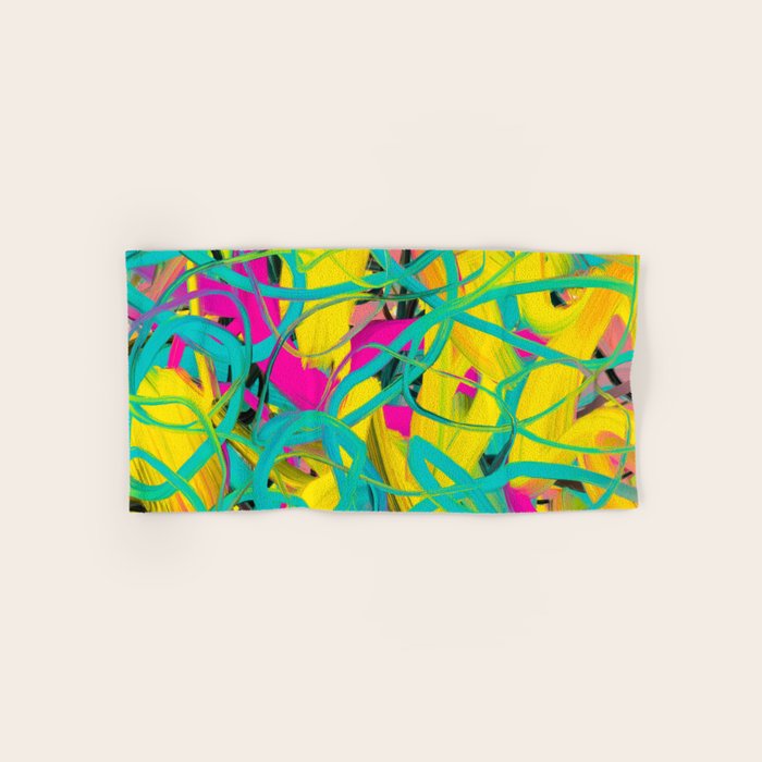 Abstract expressionist Art. Abstract Painting 24. Bath Towel Gallery Image 1