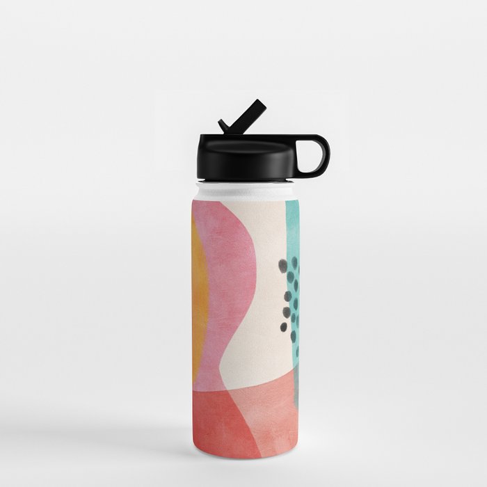 mid century organic shapes spring 21 Water Bottle Gallery Image 1