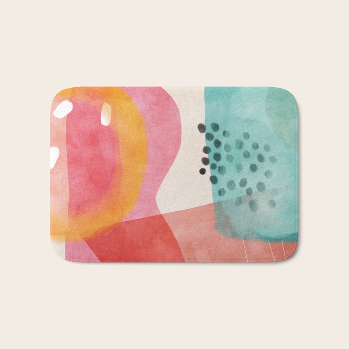 mid century organic shapes spring 21 Bath Mat Gallery Image 1