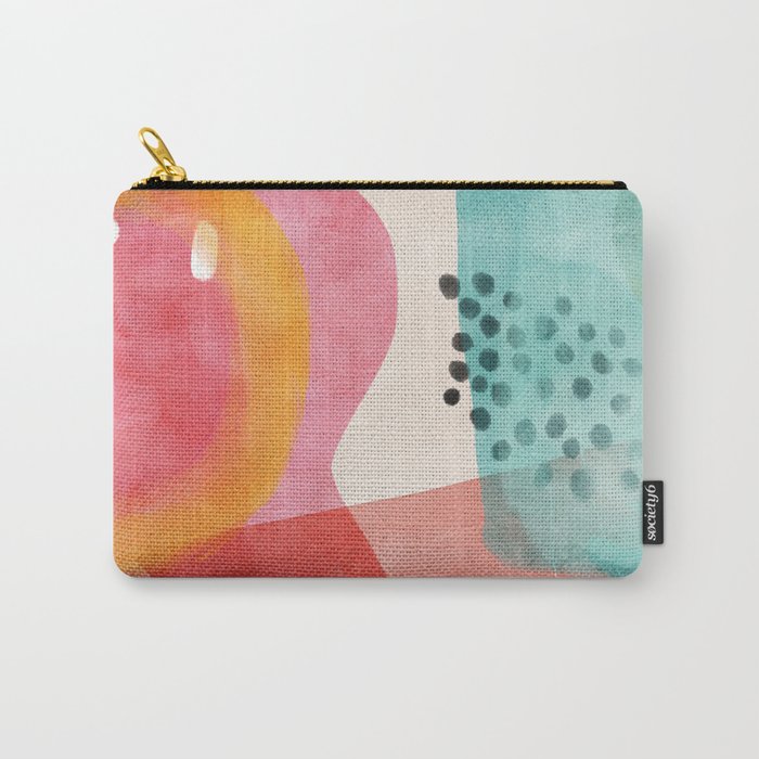 mid century organic shapes spring 21 Carry All Pouch Gallery Image 1