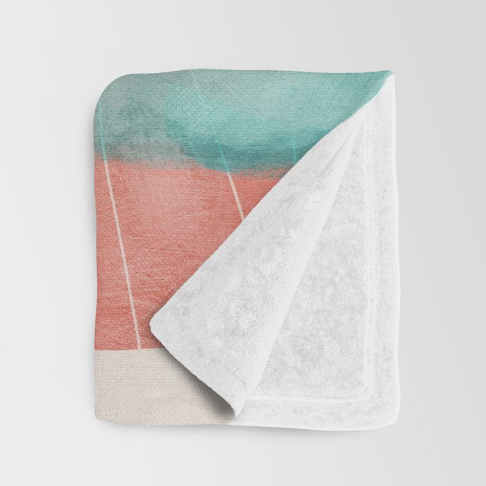 mid century organic shapes spring 21 Throw Blanket Gallery Image 3