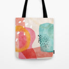 mid century organic shapes spring 21 Tote Bag Gallery Image 1