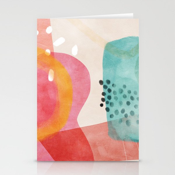 mid century organic shapes spring 21 Stationery Card Gallery Image 1