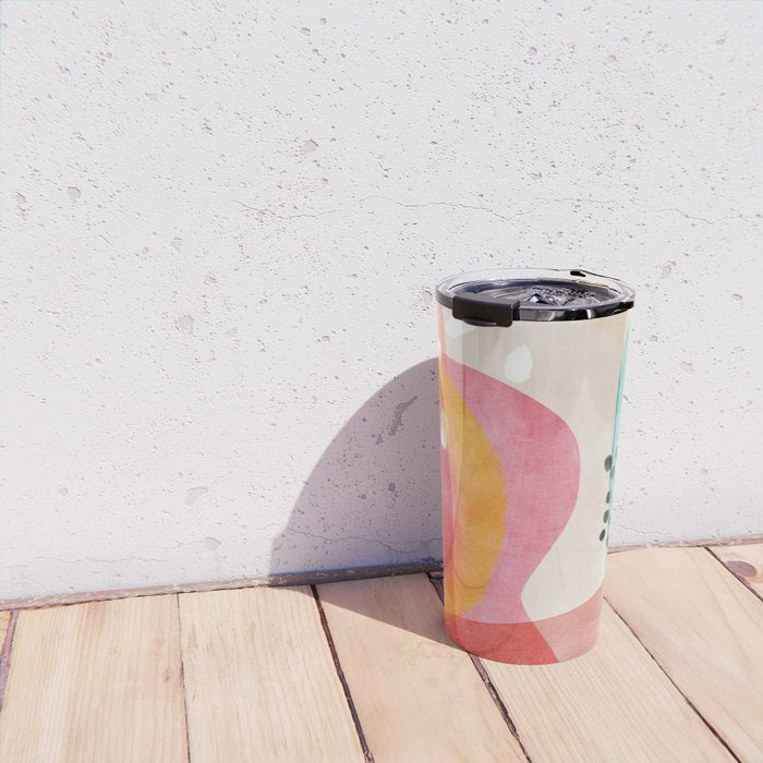 mid century organic shapes spring 21 Travel Mug Gallery Image 4