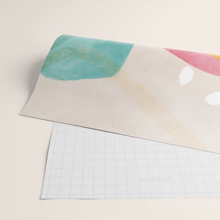 mid century organic shapes spring 21 Wrapping Paper Gallery Image 2