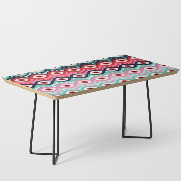 Garnished Eyes - Mint & Pink Coffee Table Gallery Image 1