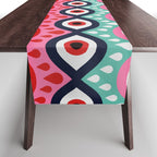 Garnished Eyes - Mint & Pink Table Runner Gallery Image 1