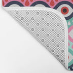 Garnished Eyes - Mint & Pink Bath Mat Gallery Image 2