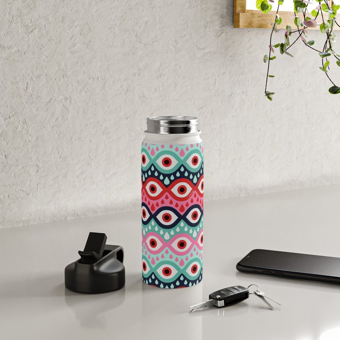 Garnished Eyes - Mint & Pink Water Bottle Gallery Image 4