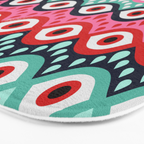 Garnished Eyes - Mint & Pink Bath Mat Gallery Image 3