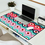 Garnished Eyes - Mint & Pink Desk Mat Gallery Image 2