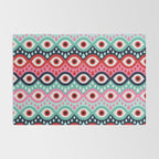 Garnished Eyes - Mint & Pink Rug Gallery Image 2