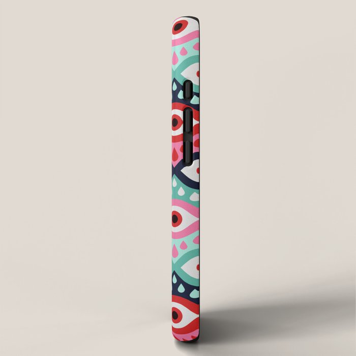 Garnished Eyes - Mint & Pink iPhone Case Gallery Image 2