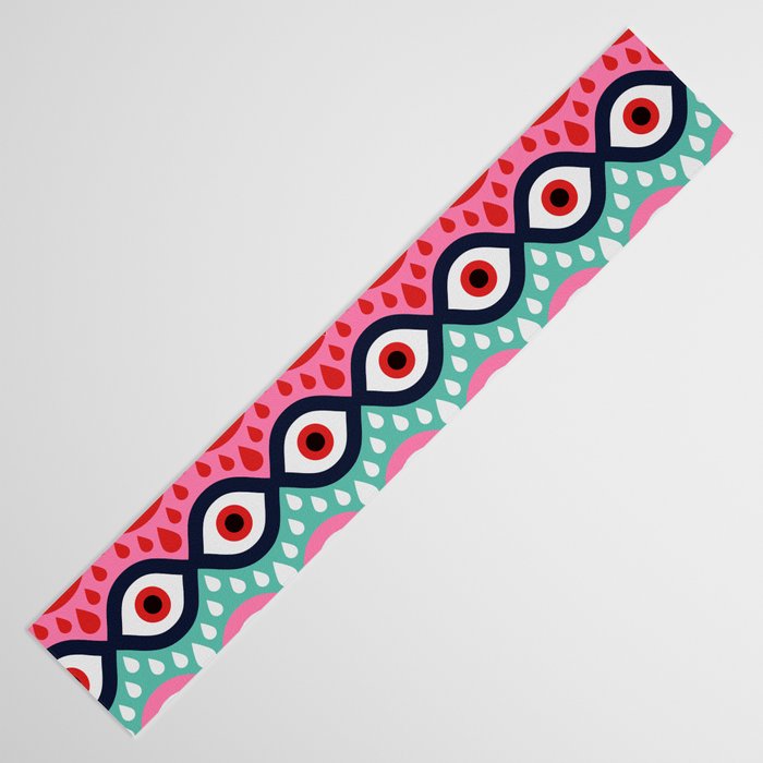 Garnished Eyes - Mint & Pink Table Runner Gallery Image 3