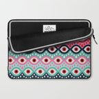 Garnished Eyes - Mint & Pink Laptop Sleeve Gallery Image 2
