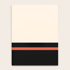 Minimal Solid Stripe Color Block Pattern in Black, Almond Cream, and Orange Notebook Gallery Image 4