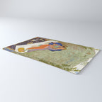 Embracing Couple Indian Painting Miniature Mughal Art Rug Gallery Image 3