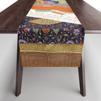 Embracing Couple Indian Painting Miniature Mughal Art Table Runner Gallery Image 1