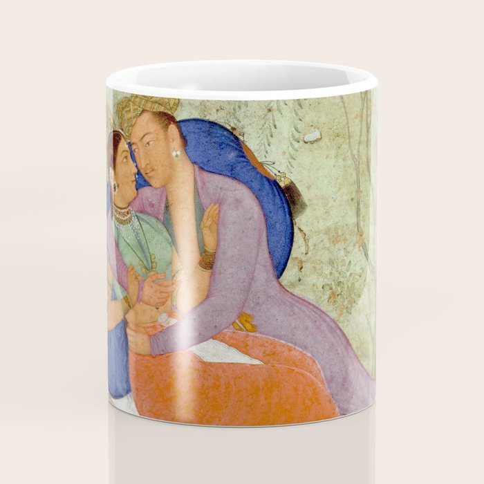 Embracing Couple Indian Painting Miniature Mughal Art Coffee Mug Gallery Image 4