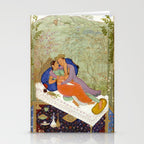 Embracing Couple Indian Painting Miniature Mughal Art Stationery Card Gallery Image 2