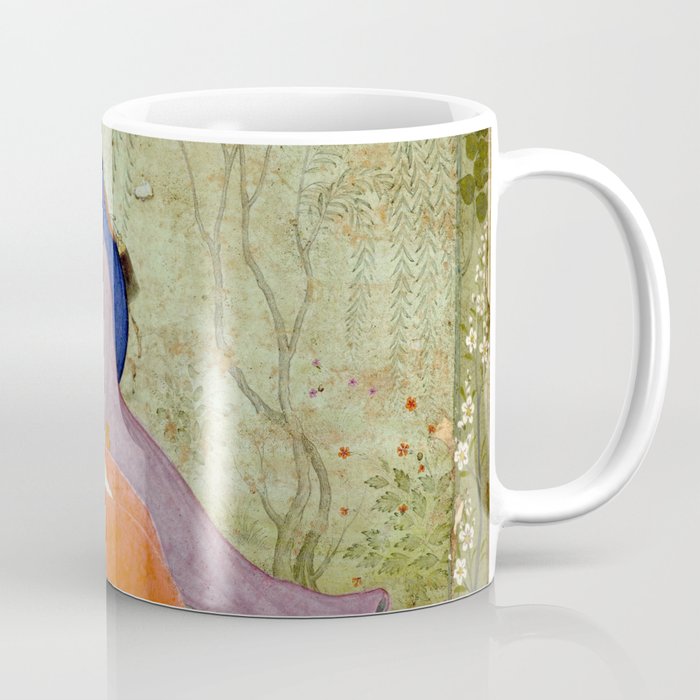 Embracing Couple Indian Painting Miniature Mughal Art Coffee Mug Gallery Image 1