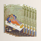 Embracing Couple Indian Painting Miniature Mughal Art Wrapping Paper Gallery Image 3