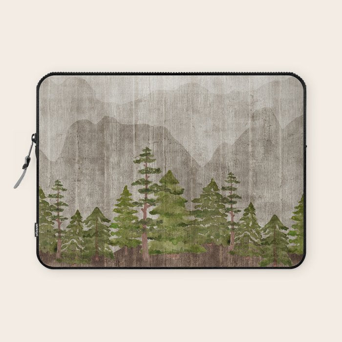 Mountain Range Woodland Forest Laptop Sleeve Gallery Image 1