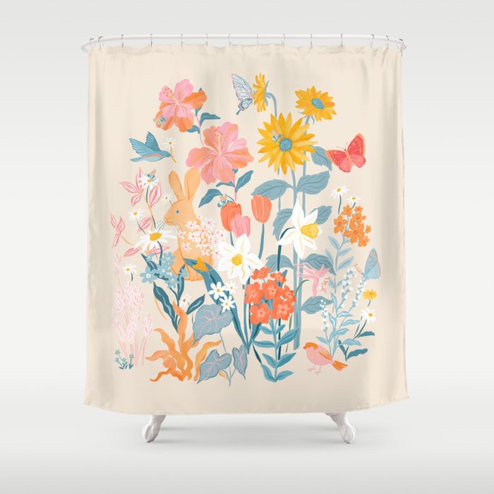 Flora & Fauna Shower Curtain Gallery Image 1