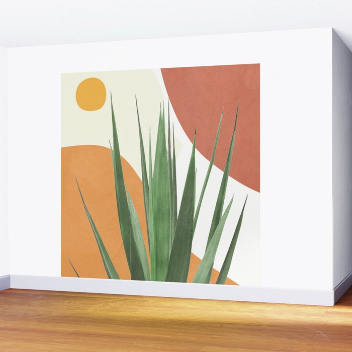 Abstract Agave Plant Wall Mural Gallery Image 2