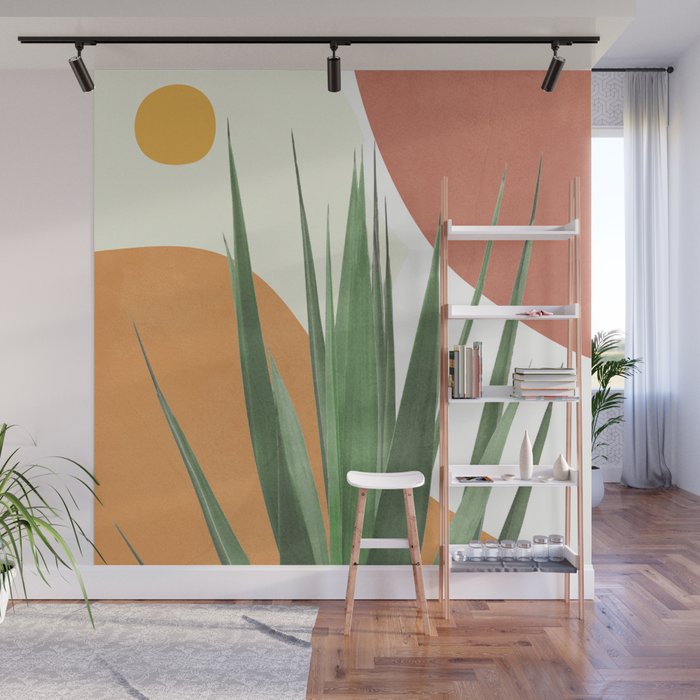 Abstract Agave Plant Wall Mural Gallery Image 1