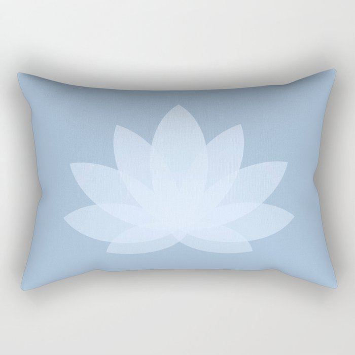 Lotus Flower Minimalism X Rectangular Pillow Gallery Image 2