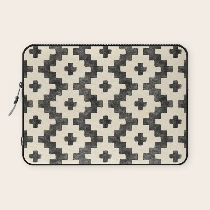 Taos - black and alabaster Laptop Sleeve Gallery Image 1