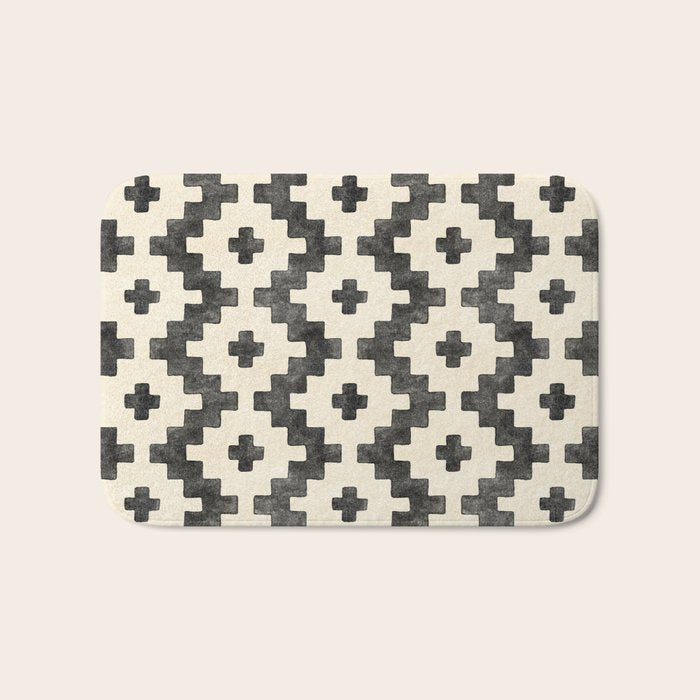 Taos - black and alabaster Bath Mat Gallery Image 1