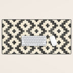 Taos - black and alabaster Desk Mat Gallery Image 1