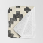 Taos - black and alabaster Throw Blanket Gallery Image 3