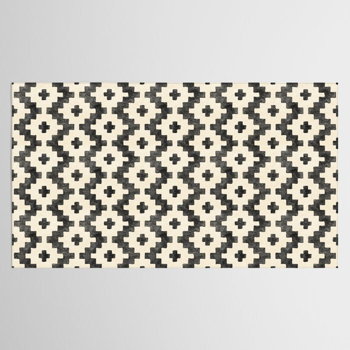 Taos - black and alabaster Tablecloth Gallery Image 2