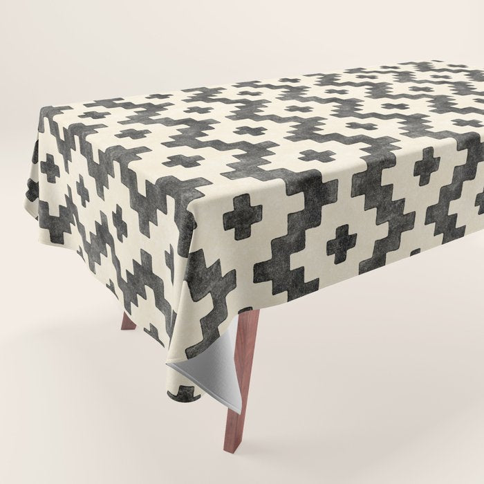 Taos - black and alabaster Tablecloth Gallery Image 1