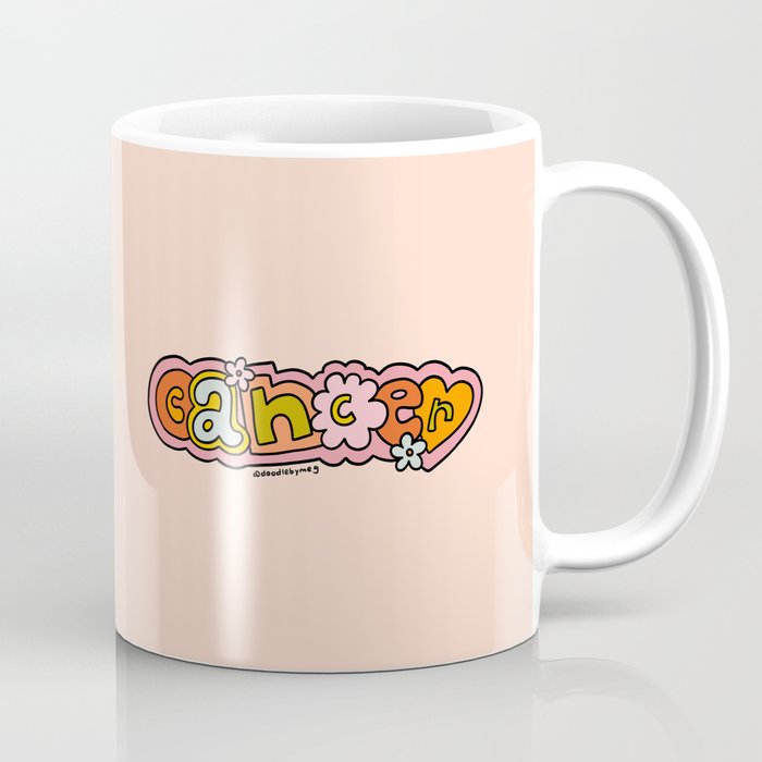 Cancer Zodiac Doodle Letters Coffee Mug Gallery Image 1