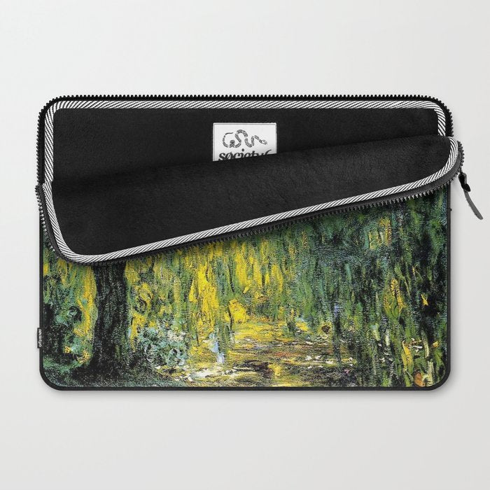 Weeping Willow by Claude Monet Laptop Sleeve Gallery Image 2