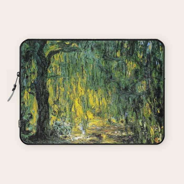 Weeping Willow by Claude Monet Laptop Sleeve Gallery Image 1